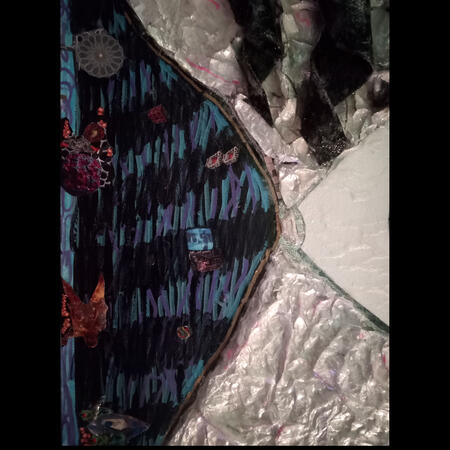 Close up of the eye and hair corner